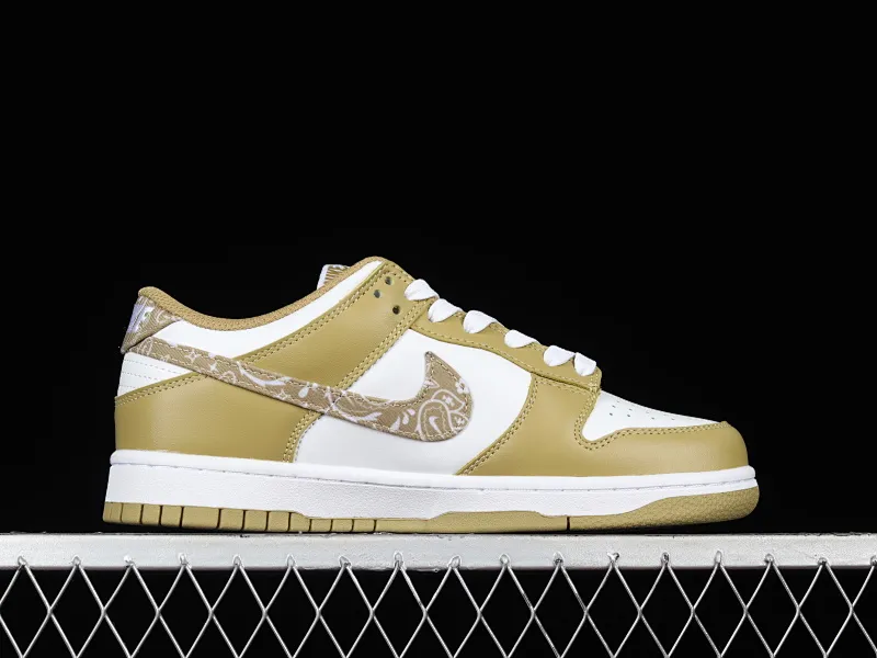 All Categories Nk SB Dunk Series Nk SB Dunk Low Low-top sneakers J version Nk Dunk Low ESS "Barley Paisley" Avocado green Cashew flower SB low-top sports and leisure sneakers DH4401-104
